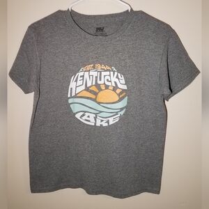 Gray Kentucky Lake Graphic Tshirt